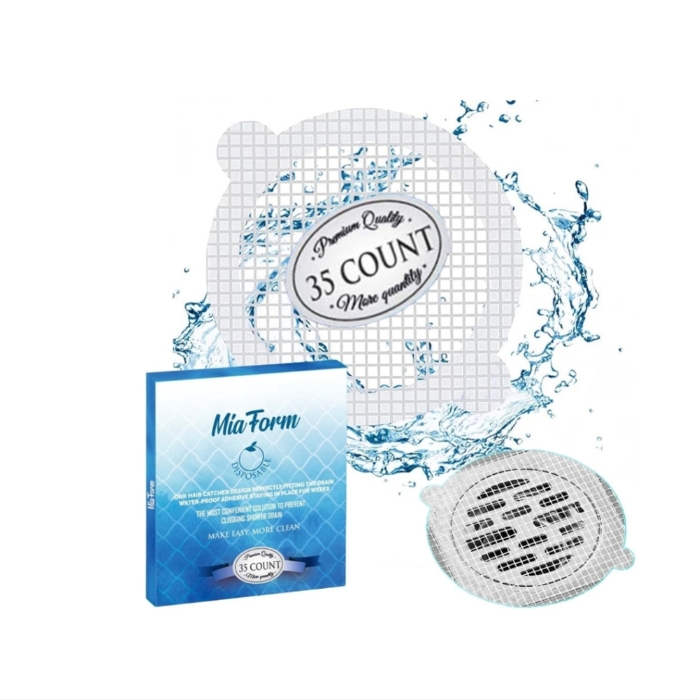 35 Pack Disposable Shower Drain Hair Catcher Stickers